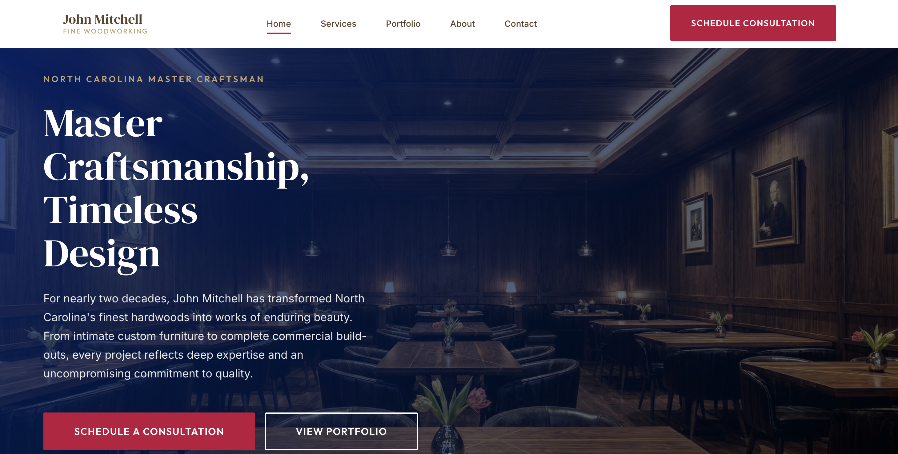 John Mitchell website screenshot