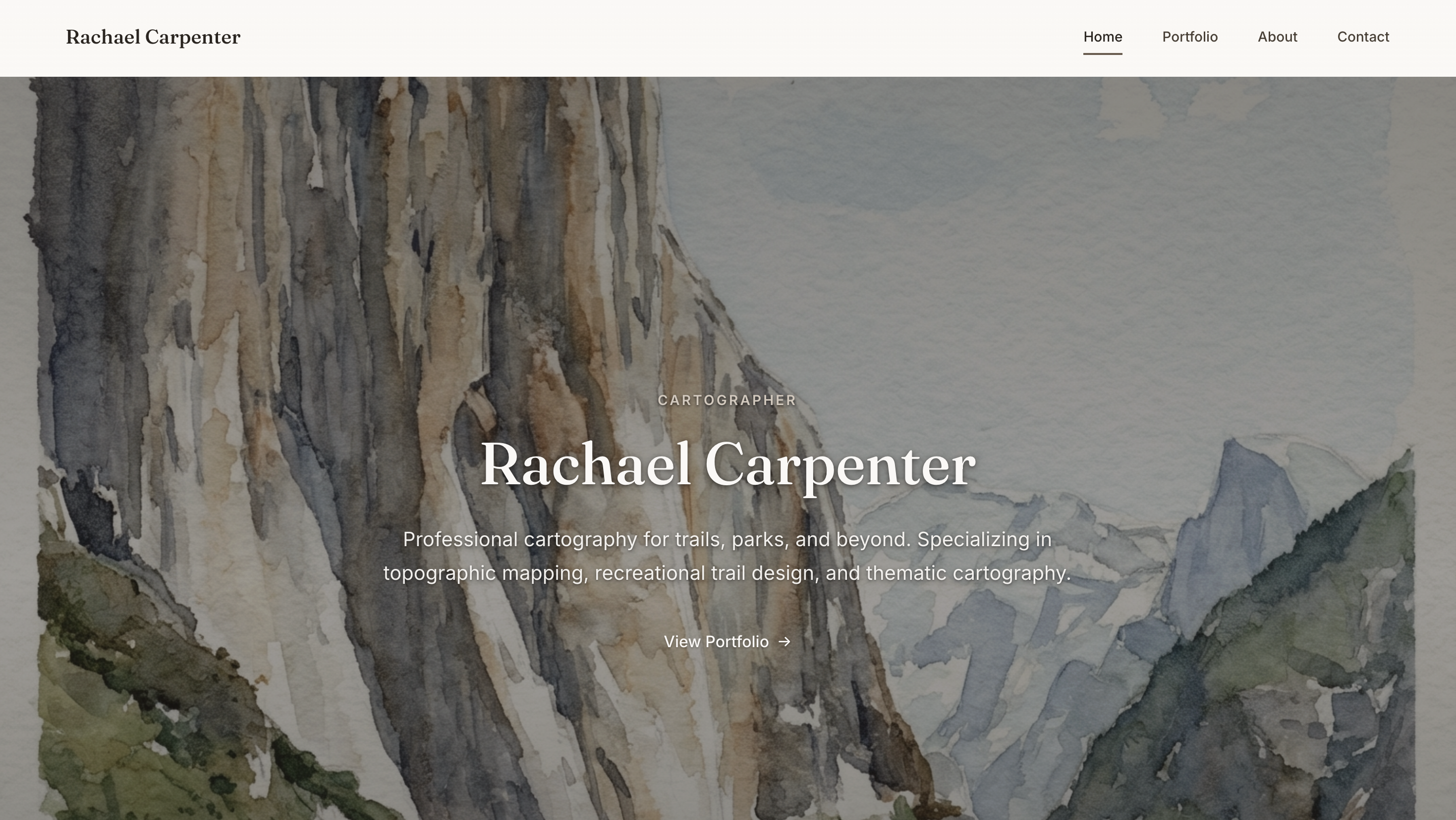 Rachael Carpenter website screenshot